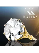 Inel Vintage bijuterii Zircon Aur galben 14K vrc073y